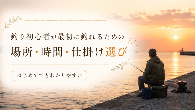 釣り初心者が最初に釣れるための場所・時間・仕掛け選び