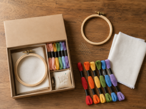 刺繍キットと単品道具の比較イメージ