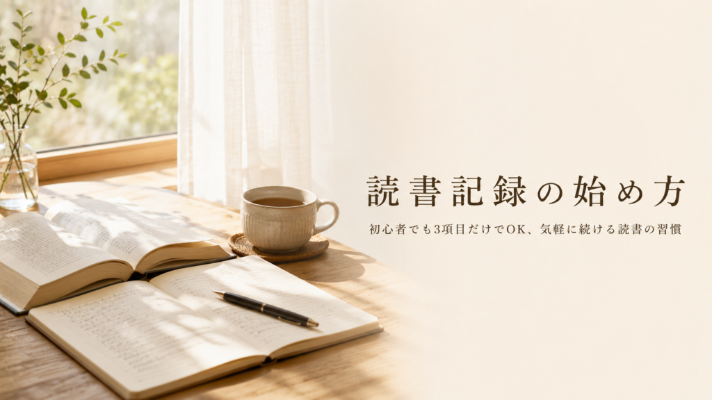 読書記録のつけ方【初心者向け】3項目から始める