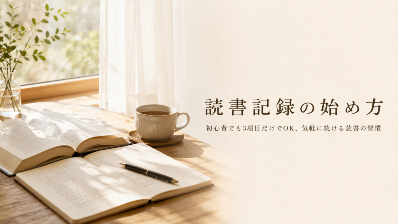 読書記録のつけ方【初心者向け】3項目から始める