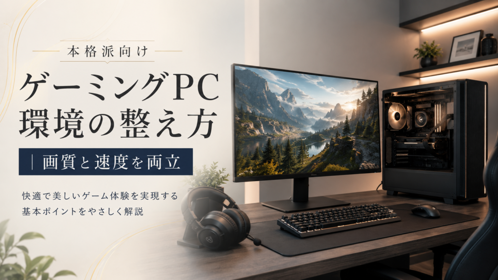 本格派向けゲーミングPC環境の整え方｜画質と速度を両立