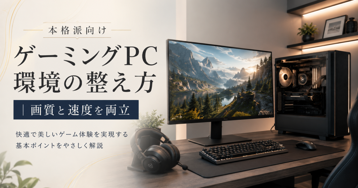 本格派向けゲーミングPC環境の整え方｜画質と速度を両立