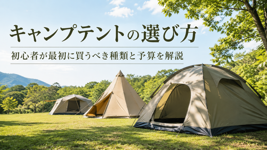 キャンプテントの選び方｜初心者が最初に買うべき種類と予算を解説